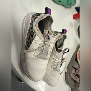 Stylish White and Gray Women's Sneakers